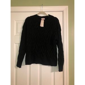Philosophy Black Cable Knit Sweater